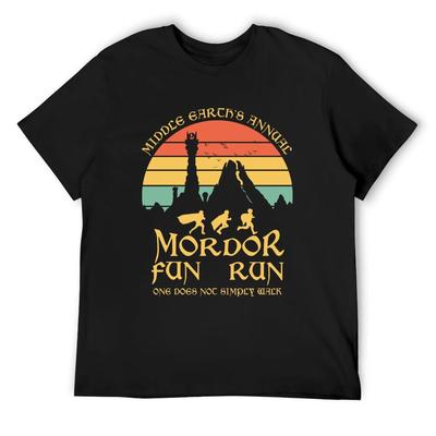 Графические футболки Мордор Fun Run Футболка для мальчика мальчиков белые летние топы футболка мужчины хлопок