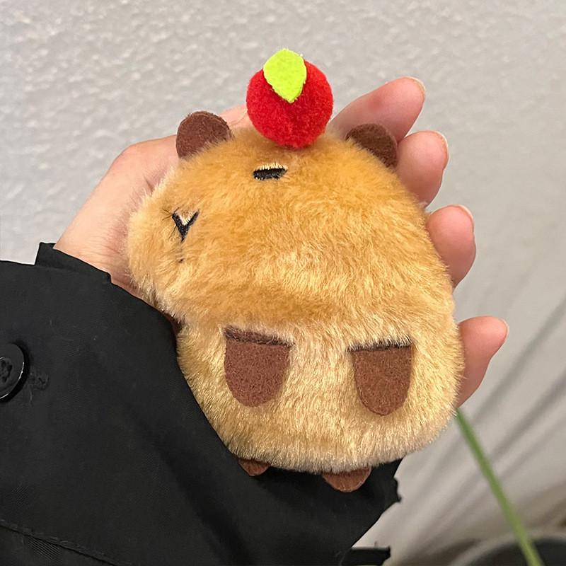 Charming 10cm Capybara Plush Doll Adorable Keychain Accessory For Backpacks