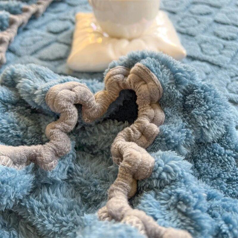 Утолщенный бархатный наматрасник, защитная накладка на кровать, тканое покрывало для кровати, плюшевая теплая простыня для дома, спальни, покрывала