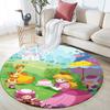 Princess Peach pattern round rug,Carpet Rug for Living Room Bedroom Playroom ,Non-slip Floor Mat,Holiday Gifts and Birthday Gifts.