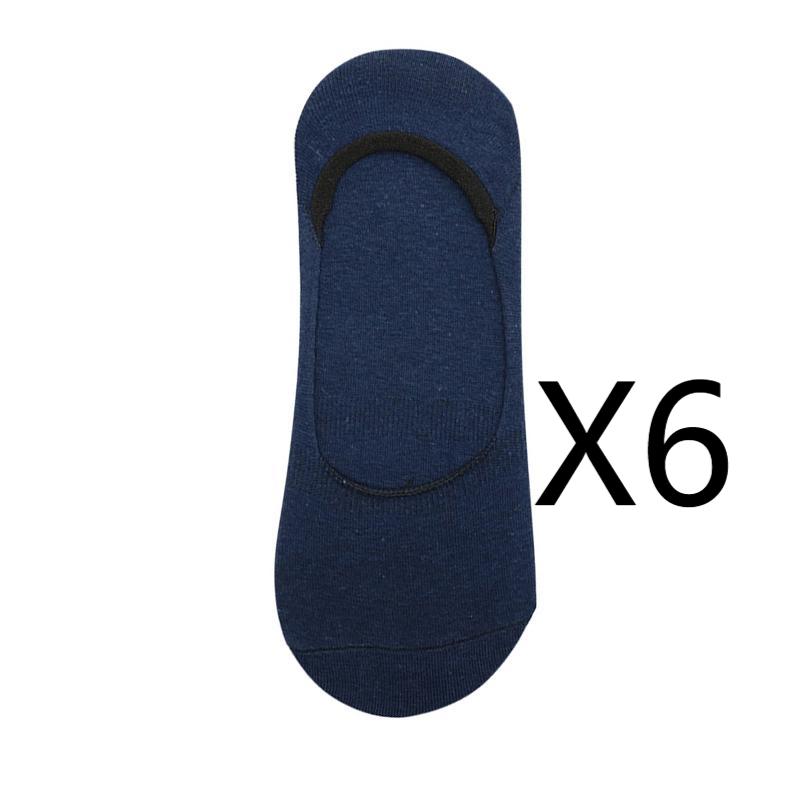 6 пар мужских летних тонких носков больших размеров, хлопковые невидимые силиконовые носки, антибактериальные слипоны