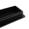 4 шт., прямоугольные пластиковые черные заглушки, вставки для труб, стальные заглушки для ног, коврики для полок столов и стульев