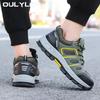 Oulylan Steel Toe Wear-Resistant Work Sneaker Men Summer Breathable Light Labor Shoes Outdoor Non-Slip Anti Puncture Safety Boot