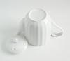 White Tableware: Shatter-Resistant Reinforced Porcelain Pure White Tiara Frill Teapot, 600cc