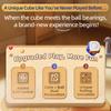 Six-Color Magic Bean Cube Fidget Toy Kid Magic Cube Rotating Solve Logical Thinking Brain Challenge Fingertip Stress Relief Toy