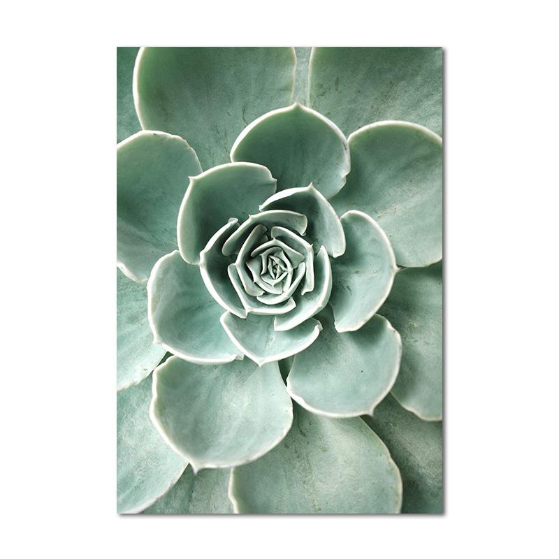 Scandinavian Green Leaves Flowers Picture Tropical Plant Wall Art Canvas Painting Nordic Posters and Prints Living Room Decor