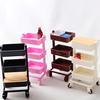 1/6 Interesting with Wheels Decorative Ornament Food Serving Moveable High Fidelity Storage Cart Doll House Accessories