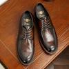 Desai Business Leather Shoes First Layer Cowhead Men's Shoes Дышащая мягкая поверхность Модные и удобные туфли Дерби