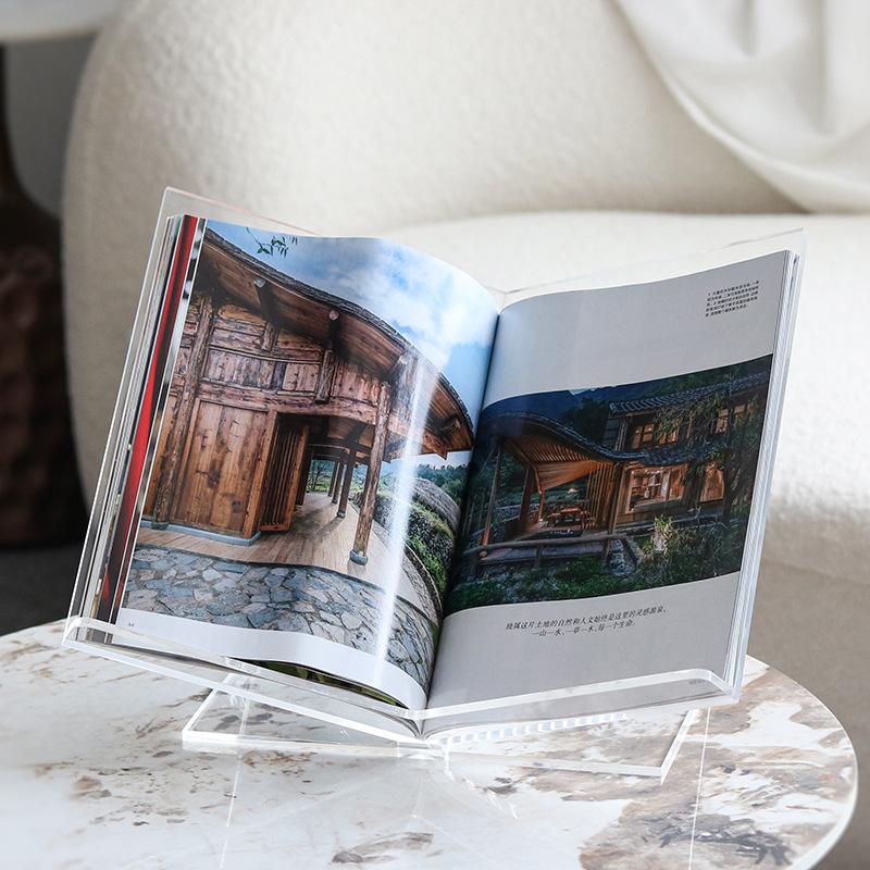 Легкая роскошная акриловая V-образная книжная полка для журналов, украшения для гостиничной модели, комнаты, дома, гостиной, спальни, кабинета, украшения