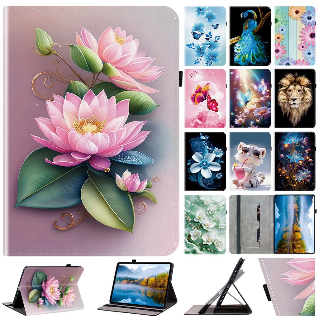 Чехол для планшета Realme Pad из искусственной кожи — 11 стилей! Прочный, с 2 слотами для подставки, держателем для карандашей и слотами для карточек, гибкая задняя крышка из ТПУ