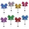 Name Badge Holder Acrylic Retractable Badge Reel Alligator Clip Badge Reel Cute For Hospital School Office