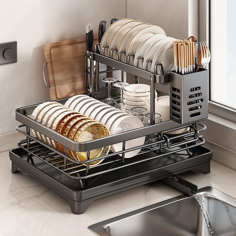 Dish Storage Rack Drain Bowl Rack Kitchen Shelf Stainless Steel Dishes Dish Chopsticks Dish Drain Basket