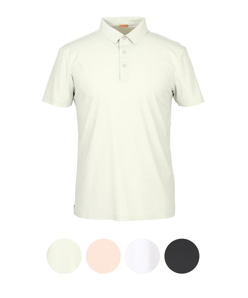 KIM YOUNG JOO GOLF Летняя Охлаждающая Базовая Однотонная Мужская Футболка для Гольфа с Воротником и Коротким Рукавом Spandex Dqmmts15