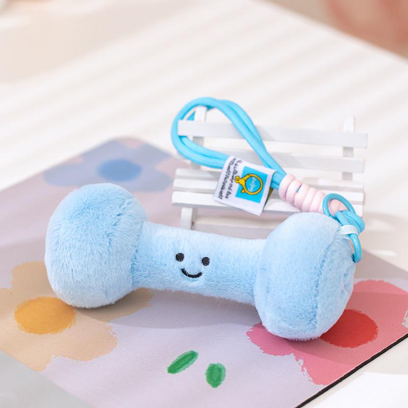 Очаровательная плюшевая кукла гиря гантель - Забавная фитнес-игрушка и уникальный подарок на день рождения