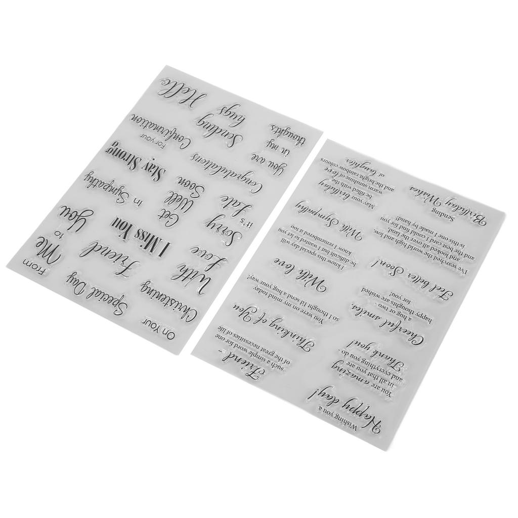 2 шт. Прозрачные штампы Материал Прозрачная печать Внешний вид Изготовление Легкий вес Тиснение Машина