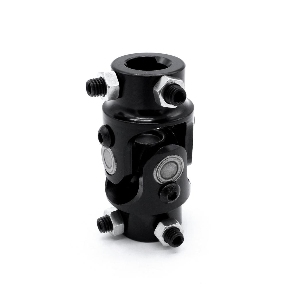Steering Shaft U Joint Coupler 3 4in DD X 3 4in DD Black Powder Coated Universal