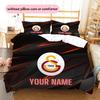 Custom Name Galatasaray Pattern Bedding Quilt Set  Home Decoration  Gift (1 * duvet cover + 2 * pillowcase  without core)
