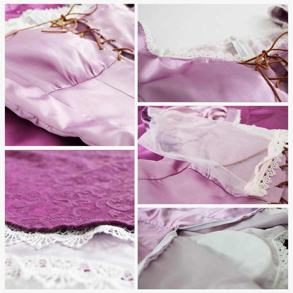 [monoii] Рапунцель Косплей Костюм Принцесса Платье Хеллоуин Костюм Взрослый SML XL c514