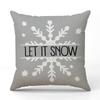 Новый стиль Серый Рождественская елка Снежинка Рождественская наволочка Льняная наволочка с принтом Праздничное украшение для дивана