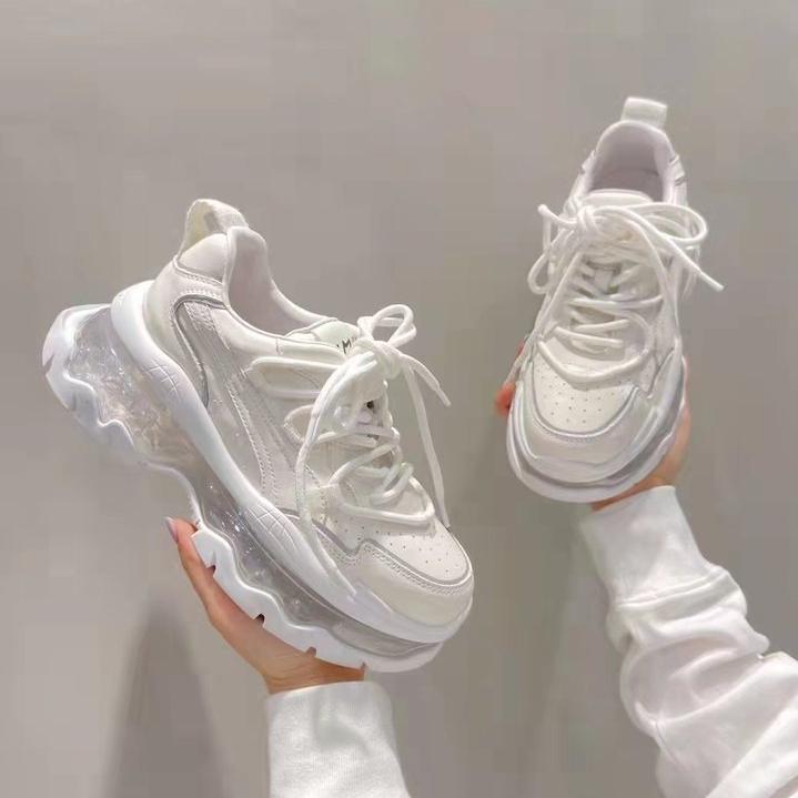 Женские кроссовки на платформе, 2023, дышащие женские спортивные кроссовки, теннисные женские вулканизированные туфли, женские весенние кроссовки 35-40