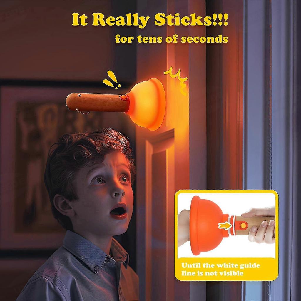 Plunger Night Light for Kids,Funny Silicone Nursery Night Lamp,Rechargeable Table Lamp Bedside Lamp,Halloween Decorations