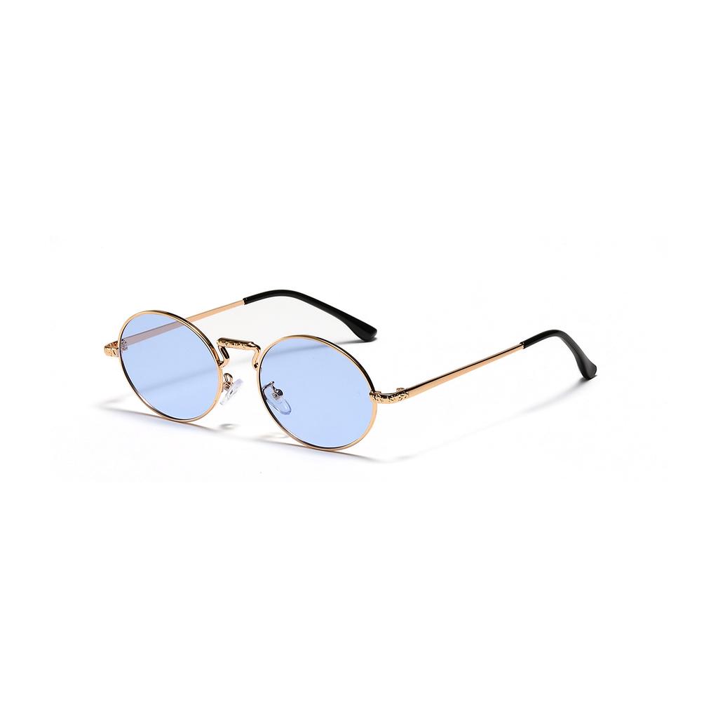 Metal Small Frame Glasses Round Street Shot Colored Sunglasses Female Best Man Prince Glasses Performance Sunglasses Female And Male