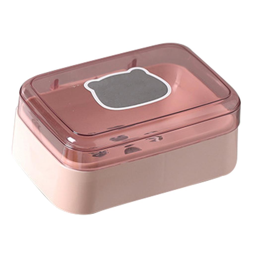 Мыльница Портативная Сливная Пластиковая Контейнер-мыльница с Крышкой для Дома Общежития Путешествий