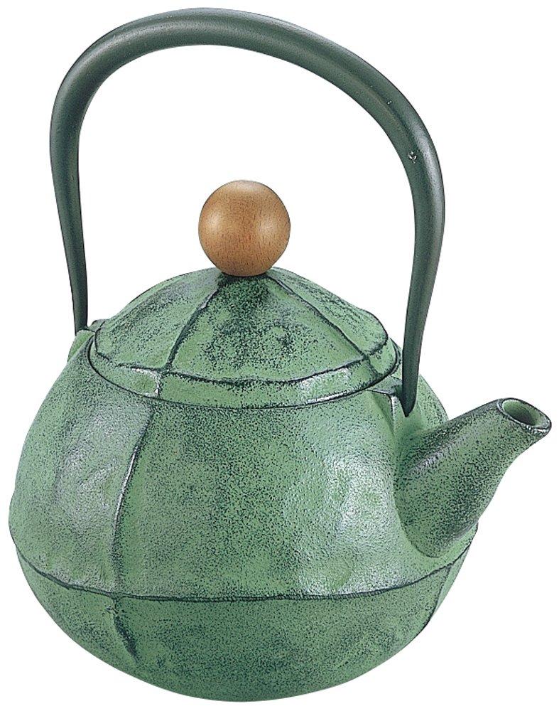 Ikenaga Iron Works Чугунный чайник Зеленый Куру-му Прибл.. 1.0л 15.0×в22.0см