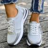 Fashion Casual Lace-Up Platform Sneakers for Women Autumn 2025 Solid Plus Size Shoes Woman Non-Slip Zip Female Sports Shoes