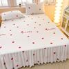 Мягкая юбка для кровати Принтованное покрывало с оборками Простой стиль Защита матраса falda de cama Кружевные простыни (Нет наволочки)