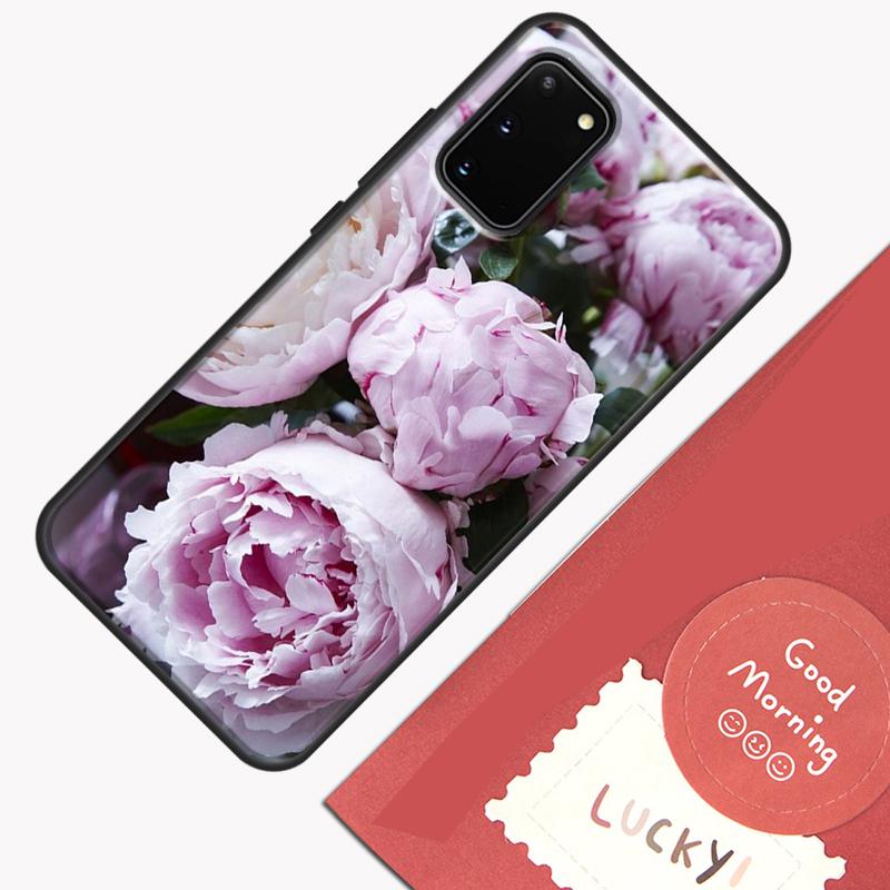 Lavender Peonies Flower Phone Case For Samsung Galaxy S25 S26 Ultra S20 S21 S22 S23 S24 Plus S9 S10 S25 FE Cover Shell