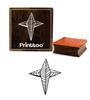 Printtoo Scrap-Booking Star Cross Design Square Craft Wooden Rubber Stamp Block-2 x 2