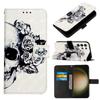 Gulli bosh suyagi PU teri hamyoni Flip foto ramkali kitob-g'ilof iPhone Samsung Huawei Honor Xiaomi Redmi Oppo vivo Sony Google TCL Infinix... uchun