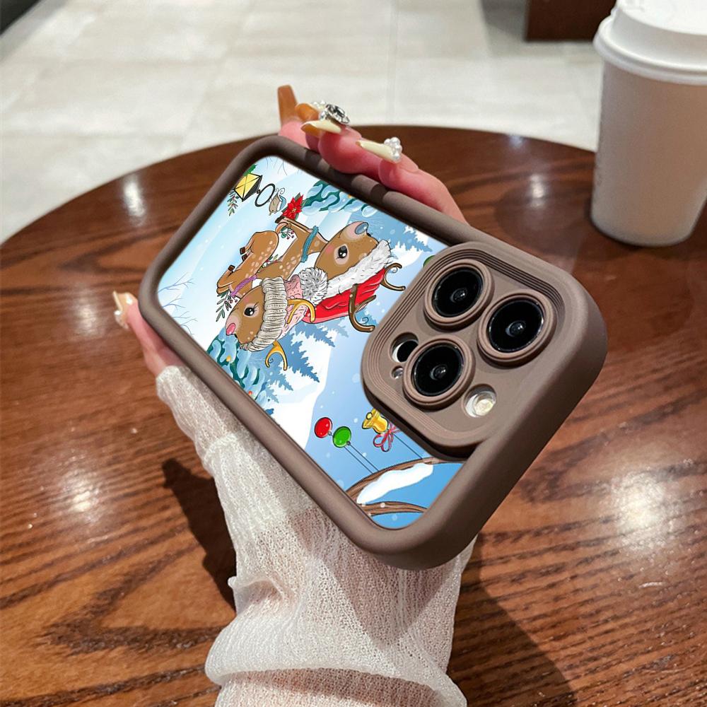 N116 Счастливого Рождества С Новым годом арт Мягкие чехлы для телефонов Angel Eyes для iPhone 16 15 14 13 11 Pro Max 8 7 6s Plus 12 mini XR XS Max Противоударный чехол