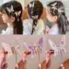 1 Piece Aesthetic Flying Butterfly Hair Clip for Kids Girl Beautiful Butterfly Rhinestone Children Hair Pin Cute Women Headwear