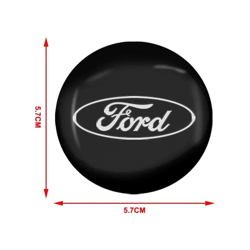 Автомобильная наклейка Ford 2025 Горячая 4 шт. Автостайлинг 56 мм Наклейка-значок на центральную крышку ступицы колеса автомобиля Для Ford Focus Mk2 Mk3 Fiesta Ranger
