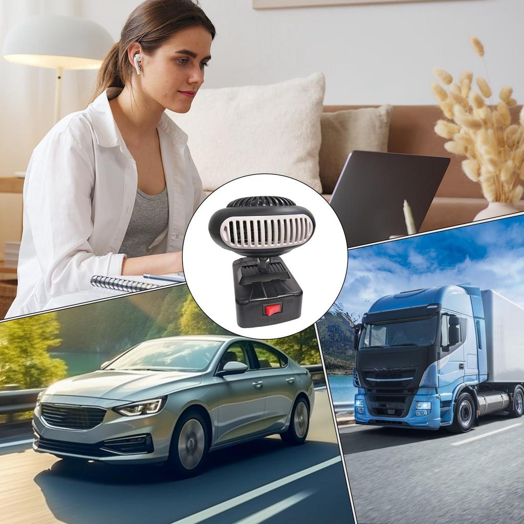 Автомобильный обогреватель и размораживатель с питанием от аккумулятора, портативный аварийный обогреватель 2-в-1 для транспортных средств - внедорожника, грузовика, седана, мотоцикла, для использования зимой