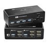 8K Displayport KVM Switcher 2PC Switching Compatible with PC PS5 PS4 2 Simultaneous Output 4K 144Hz DP 2 Inputs 2 Outputs USB KVM Switcher USB 2