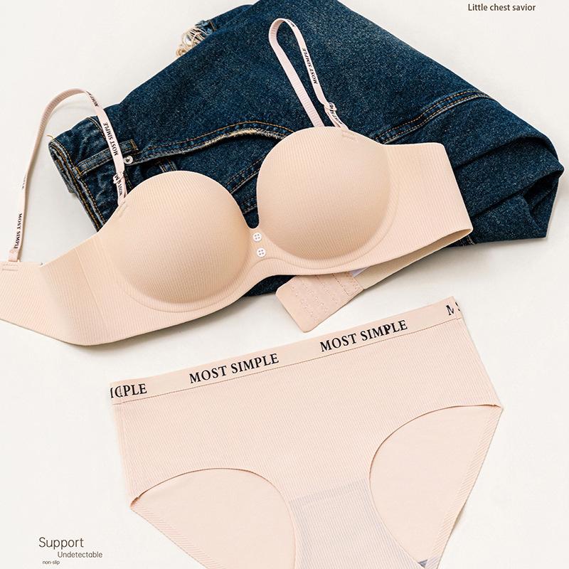 Sexy leopard print small breasts gather underwear women's no steel ring upper support not empty cup anti-sagging adjustment close breast bra cover