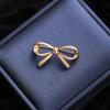 Balletcore Bowknot Brooch Korean Style Anti-Exposure Brooch Temperament Hollow Metal Brooch  Women