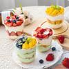 50pcs 250/360/500ML Ice Cream Cup U Shaped Dessert Cup Drinkware Salad Cup  Jelly