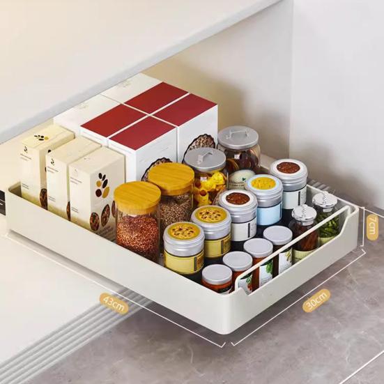Pull Out Cabinet Organizer Fixed with Adhesive Nano Film Punch-free Heavy