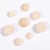 10/20Pcs 15-20MM Semicircle For DIY Jewelry Making Unfinished Accessories Wooden Beads Natural Wooded Spheres Half-faced Balls