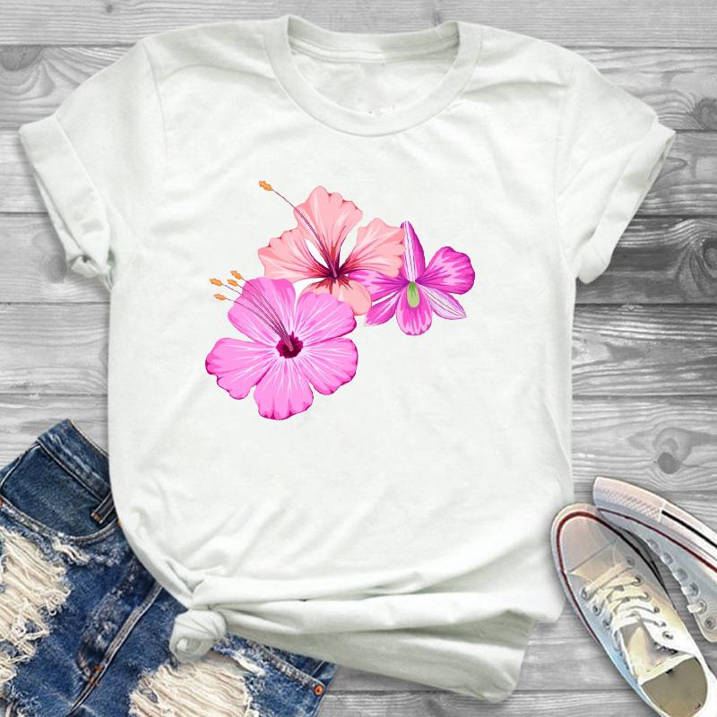 Sunflower Painting Flowers Womens Female Graphic T Shirt Women 90S Harajuku Kawaii Fashion T Shirt Streetwear