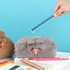 Fashion Girl Student Large Capacity School Supplies Cute Pencil Case Plush Stationery Bag
