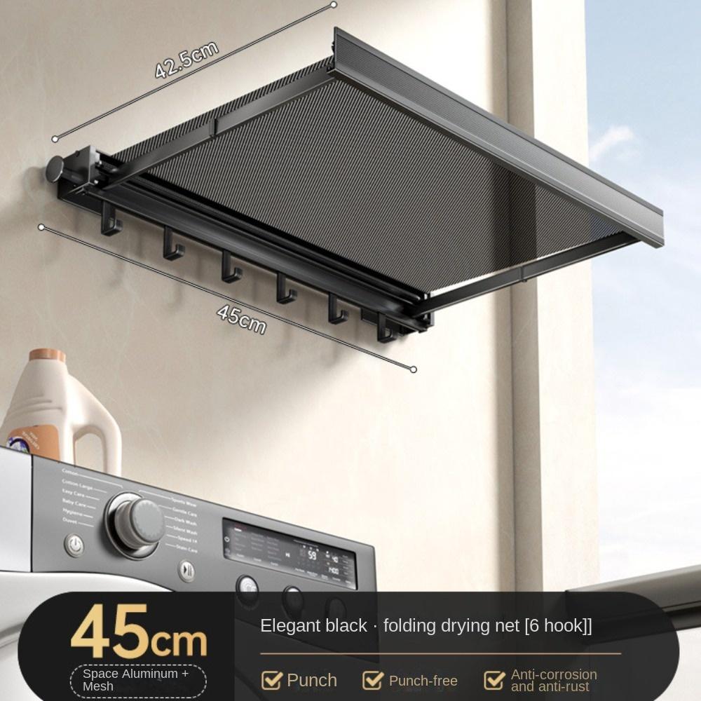 Невидимая вешалка для одежды с крючками, компактная телескопическая сетка для сушки белья, настенные стеллажи для хранения белья без проколов