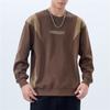 American Retro Heavy Crew Neck Sweater Men'S Top Trendy Brand Contrasting Color Loose Versatile Jacket