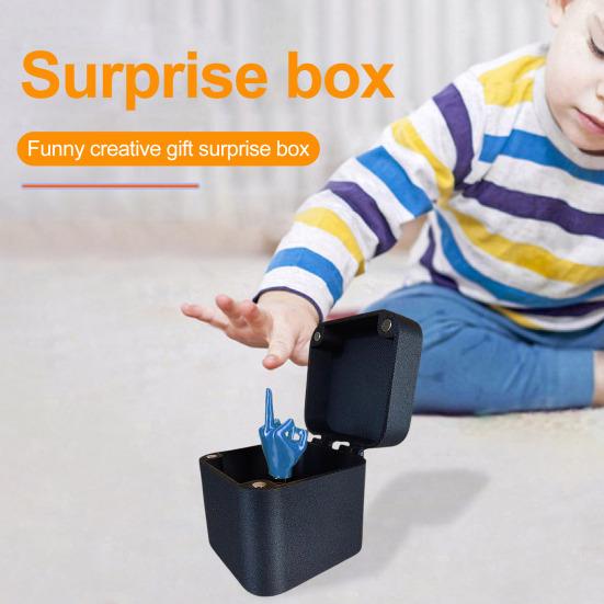 Раскладывающаяся коробка в виде среднего пальца, розыгрыш, сюрприз в виде среднего пальца, подарочная коробка, веселый средний палец