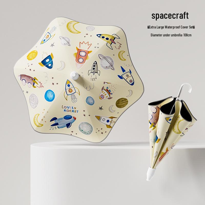 Детский зонт с защитой от УФ-излучения: Длинная ручка, В дождь или в солнечную погоду, Усиленная и увеличенная для учеников начальной школы, Мальчиков и девочек