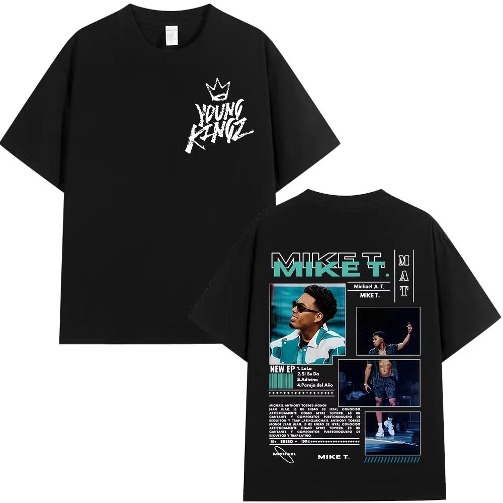 2025 Rapper Myke Towers Europe Tour Tshirts Men Women Fashion Hip Hop Short Sleeve Tshirt Cotton Oversized T Shirts Streetwear